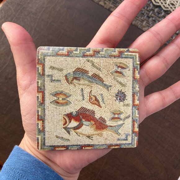 NWT "Tunisian Mosaic of Fish" Artisan Magnet - Picture 4 of 4